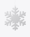 Glossy Snowflake Mockup - Front View