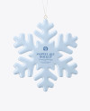 Glossy Snowflake Mockup - Front View