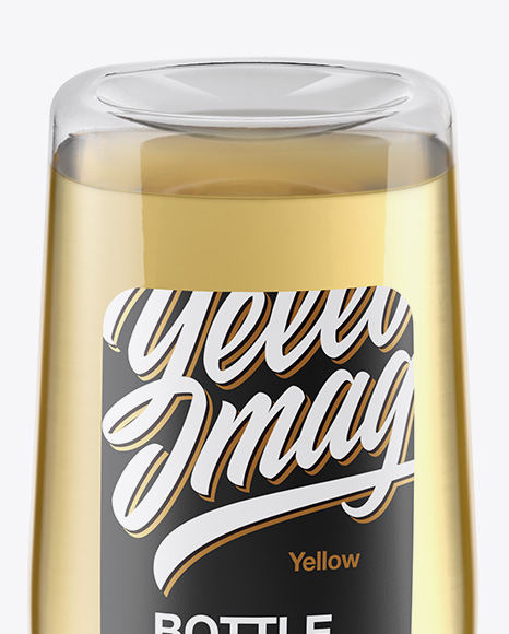 Plastic Bottle Mockup - Front View (High-Angle Shot)