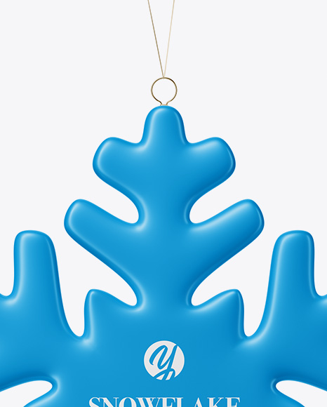 Matte Snowflake Mockup - Front View