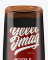 Amber Plastic Bottle Mockup - Front View (High-Angle Shot) Amber Plastic Bottle Mockup - Front View (High-Angle Shot)