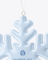 Glossy Snowflake Mockup - Half Side View