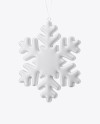 Matte Snowflake Mockup - Half Side View