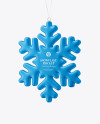 Matte Snowflake Mockup - Half Side View