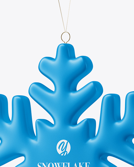 Matte Snowflake Mockup - Half Side View Matte Snowflake Mockup - Half Side View