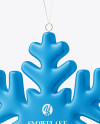 Matte Snowflake Mockup - Half Side View Matte Snowflake Mockup - Half Side View