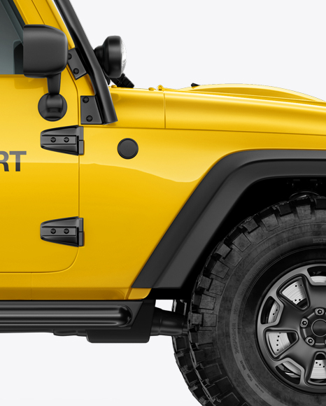 Jeep Wrangler Mockup - Side view - Free Download Images High Quality