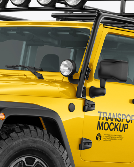 Jeep Wrangler Mockup - Left Half Side View - Free Download Images High