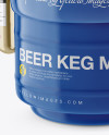 Glossy Beer Keg Mockup - Half Side View