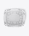 Plastic Container w/ Transparent Cap Mockup - Top View