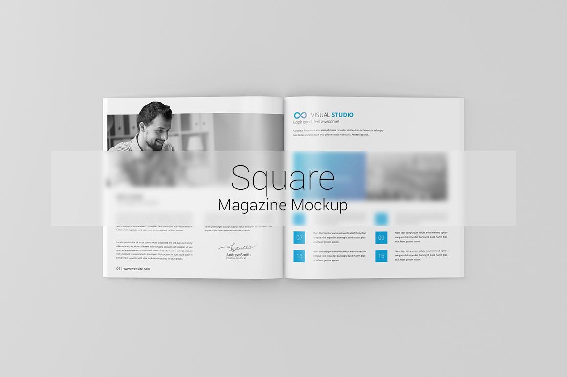 Square Magazine / Brochure Mockup