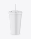 Matte Soda Cup Mockup - High Angle Shot