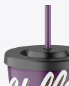 Matte Soda Cup Mockup - High Angle Shot