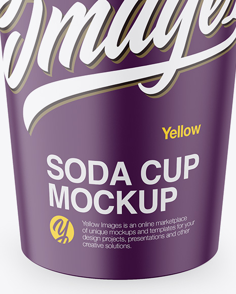 Matte Soda Cup Mockup - High Angle Shot