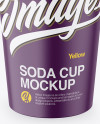 Matte Soda Cup Mockup - High Angle Shot