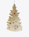 Metallic Christmas Tree Toy Mockup