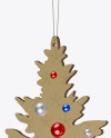 Metallic Christmas Tree Toy Mockup