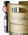 Matte Metallic Beer Keg Mockup - Half Side View