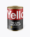 Tin Can With Pull Tab Mockup (High-Angle Shot)