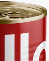 Tin Can With Pull Tab Mockup (High-Angle Shot)