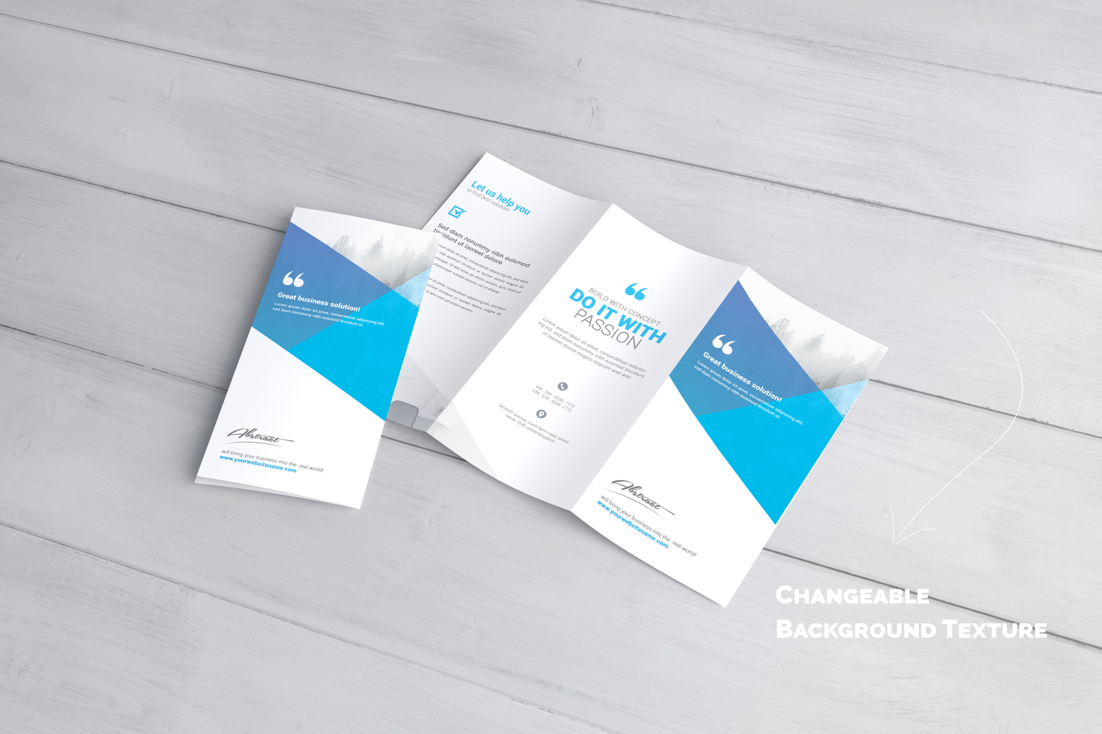 A4 Trifold Brochure Mockup