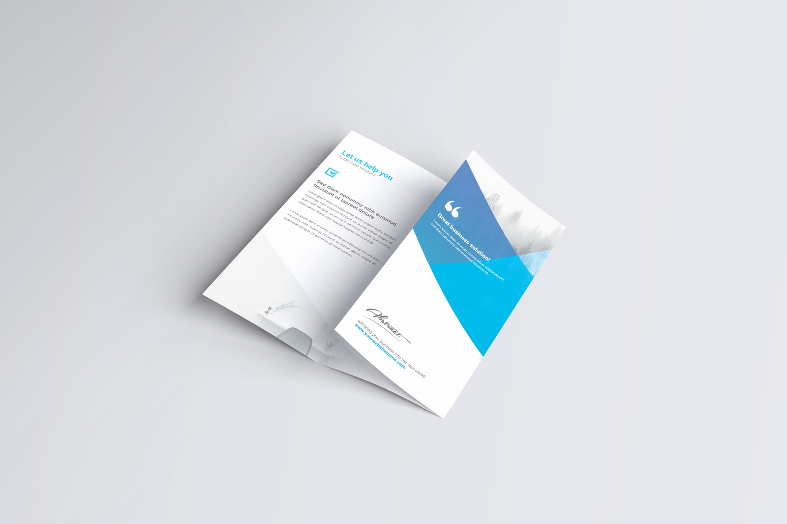 A4 Trifold Brochure Mockup