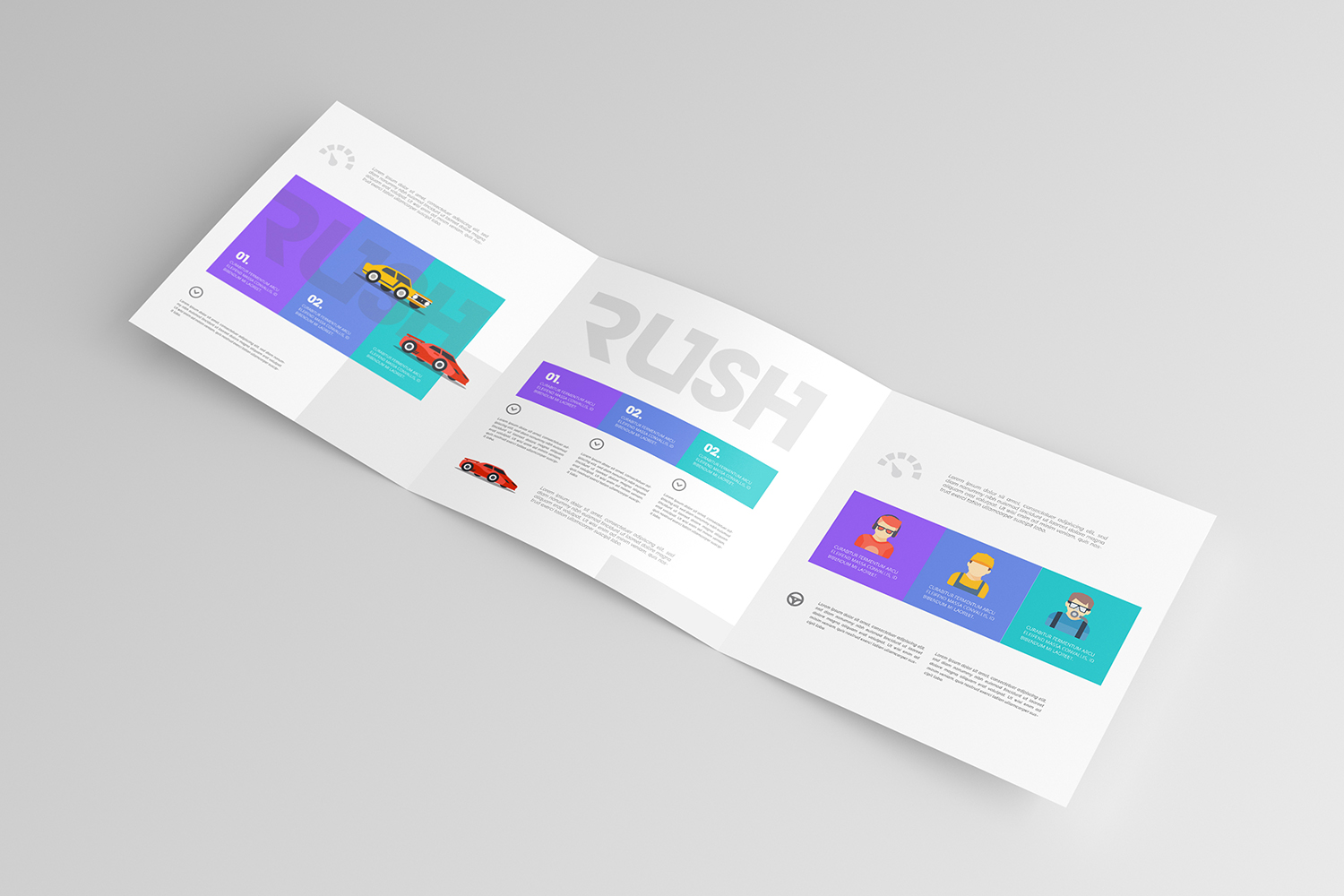 Square Trifold Brochure Mock-Ups Square Trifold Brochure Mock-Ups