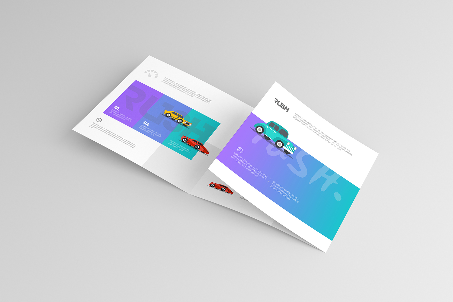 Square Trifold Brochure Mock-Ups Square Trifold Brochure Mock-Ups
