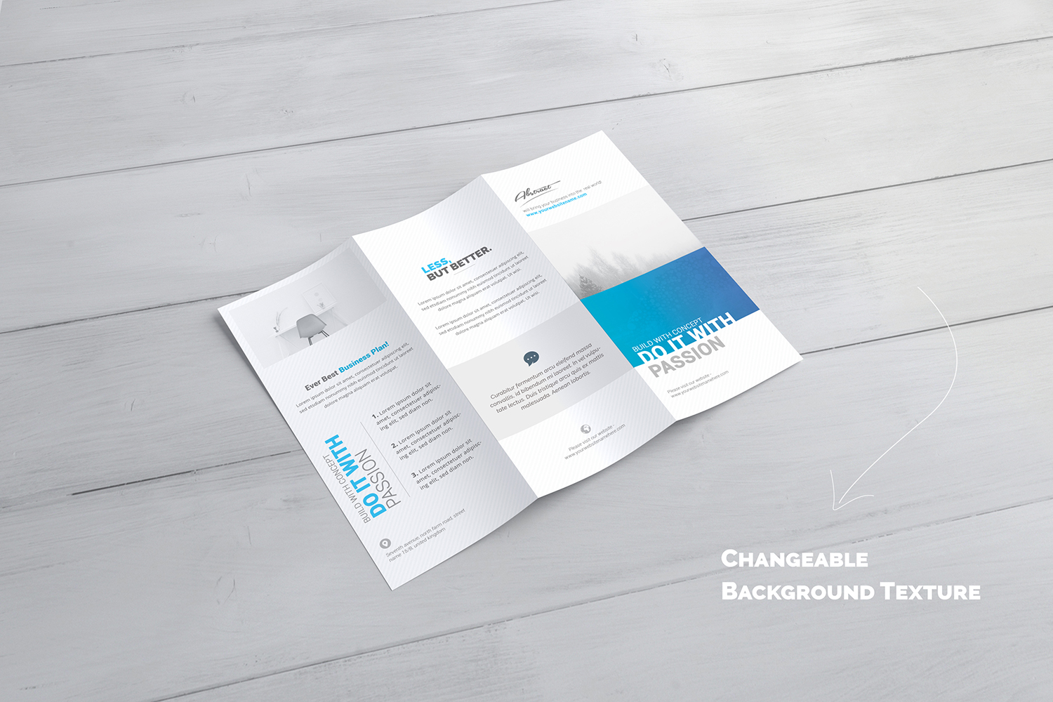 US Letter Trifold Brochure Mock-Ups