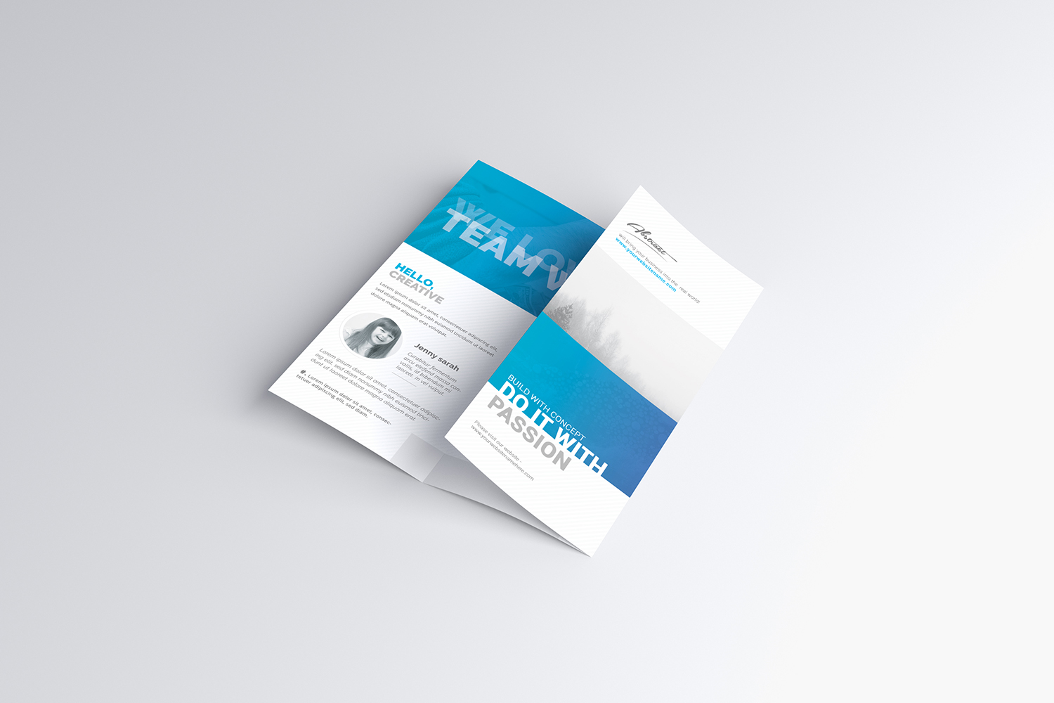 US Letter Trifold Brochure Mock-Ups