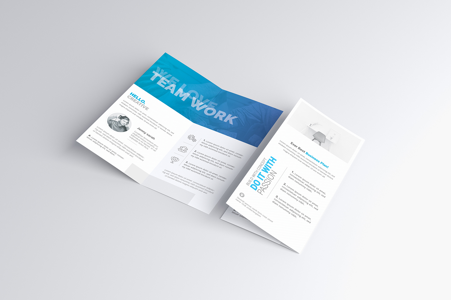 DL Bifold Brochure Mock-Up