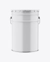 Matte Paint Bucket Mockup - Front View