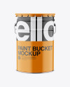 Matte Paint Bucket Mockup - Front View