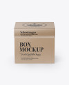 Kraft Square Box Mockup - Front View (High-Angle Shot) Kraft Square Box Mockup - Front View (High-Angle Shot)
