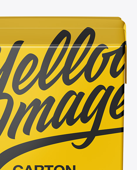 Carton Package Mockup - Front View (High-Angle Shot)