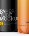 500ml Matte Bottle with Paper Tube Mockup