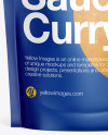 Matte Transparent Stand-Up Pouch W/ Curry Sauce Mockup - Front View