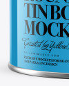 Glossy Round Tin Can Box Mockup