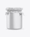 Glossy Jar with Paper Cap Mockup