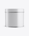 Matte Round Tin Can Box Mockup