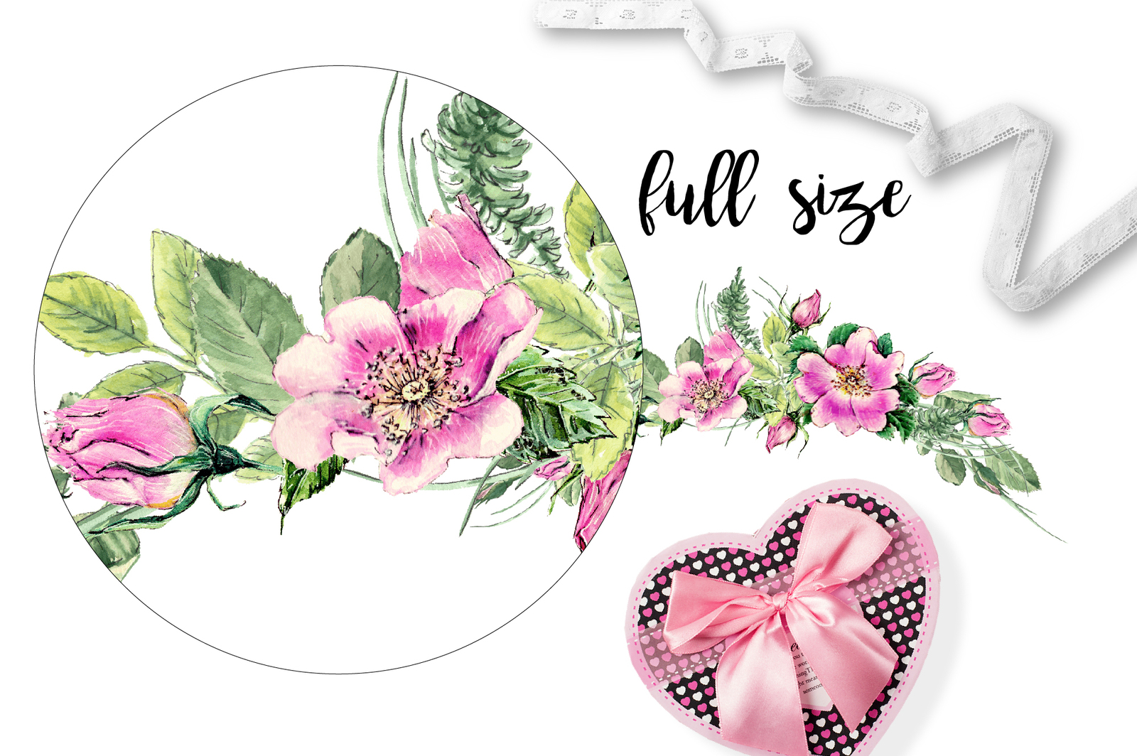 Watercolor flower Clip Art – Eglantine Watercolor flower Clip Art – Eglantine