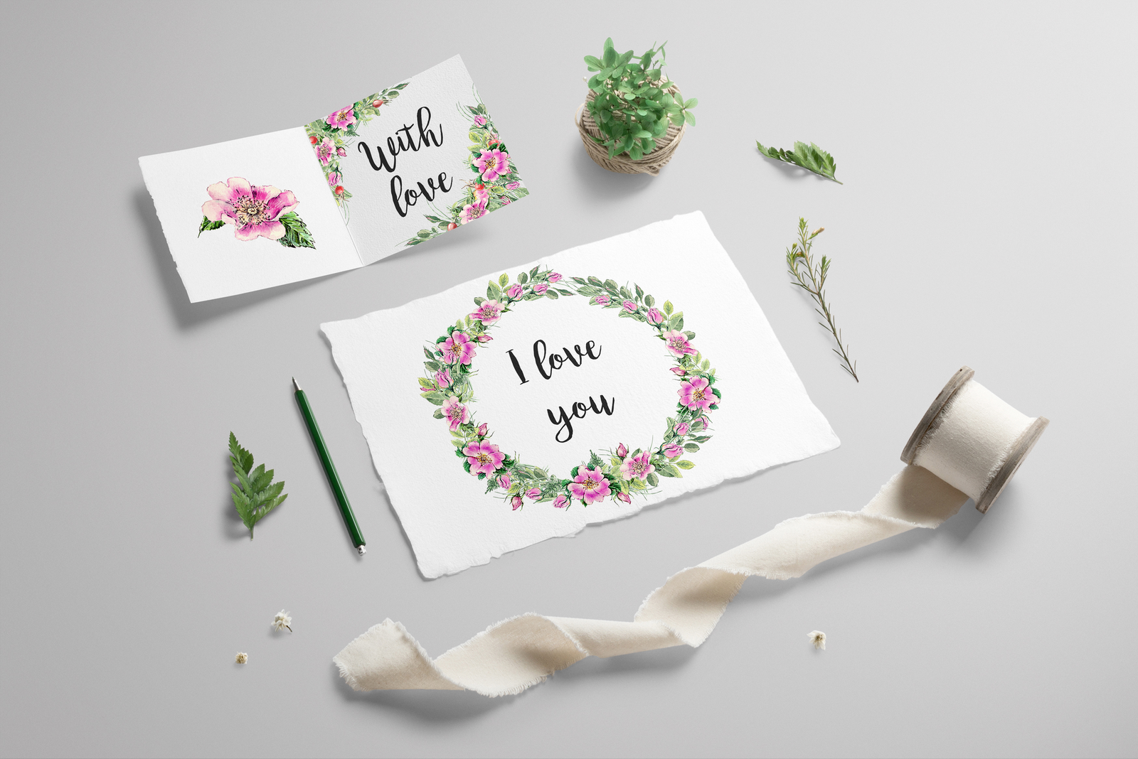 Watercolor flower Clip Art – Eglantine Watercolor flower Clip Art – Eglantine
