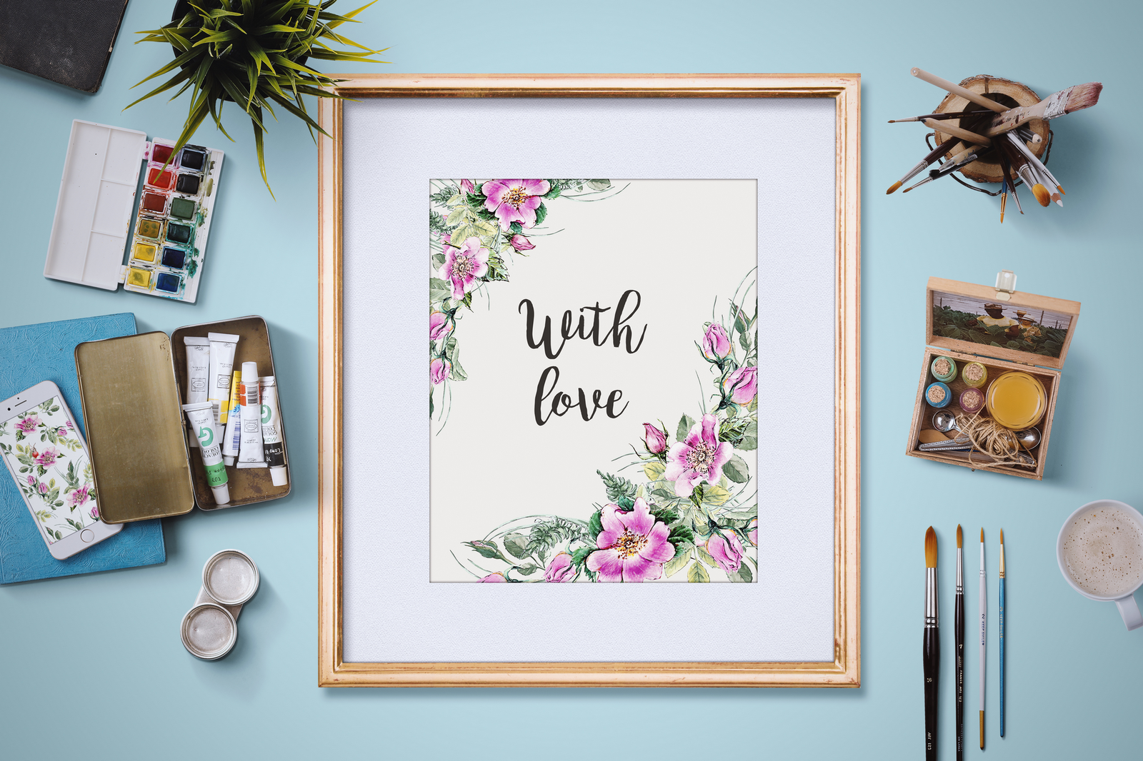 Watercolor flower Clip Art – Eglantine Watercolor flower Clip Art – Eglantine