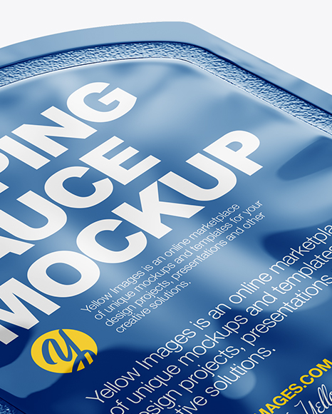 Dipping Sauce Pack Mockup (High-Angle Shot)