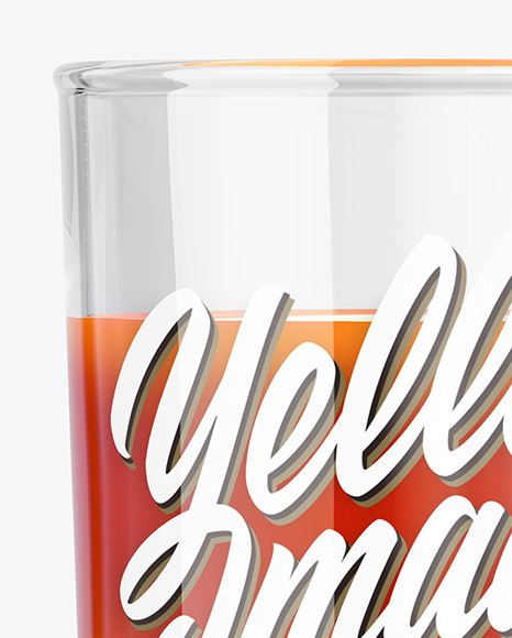 Glass With Tomato Juice Mockup