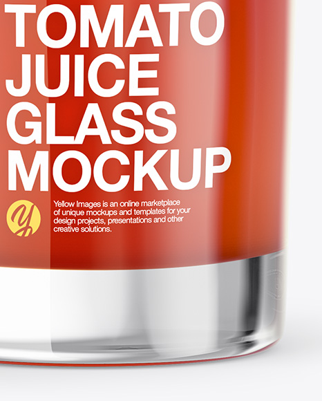 Glass With Tomato Juice Mockup