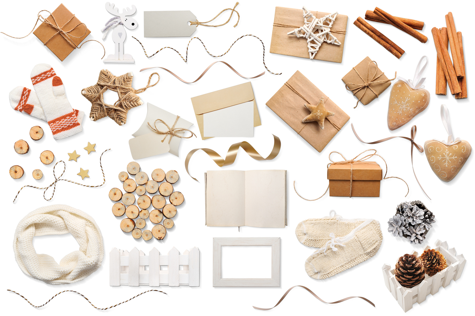 Christmas scene creator, isolated items