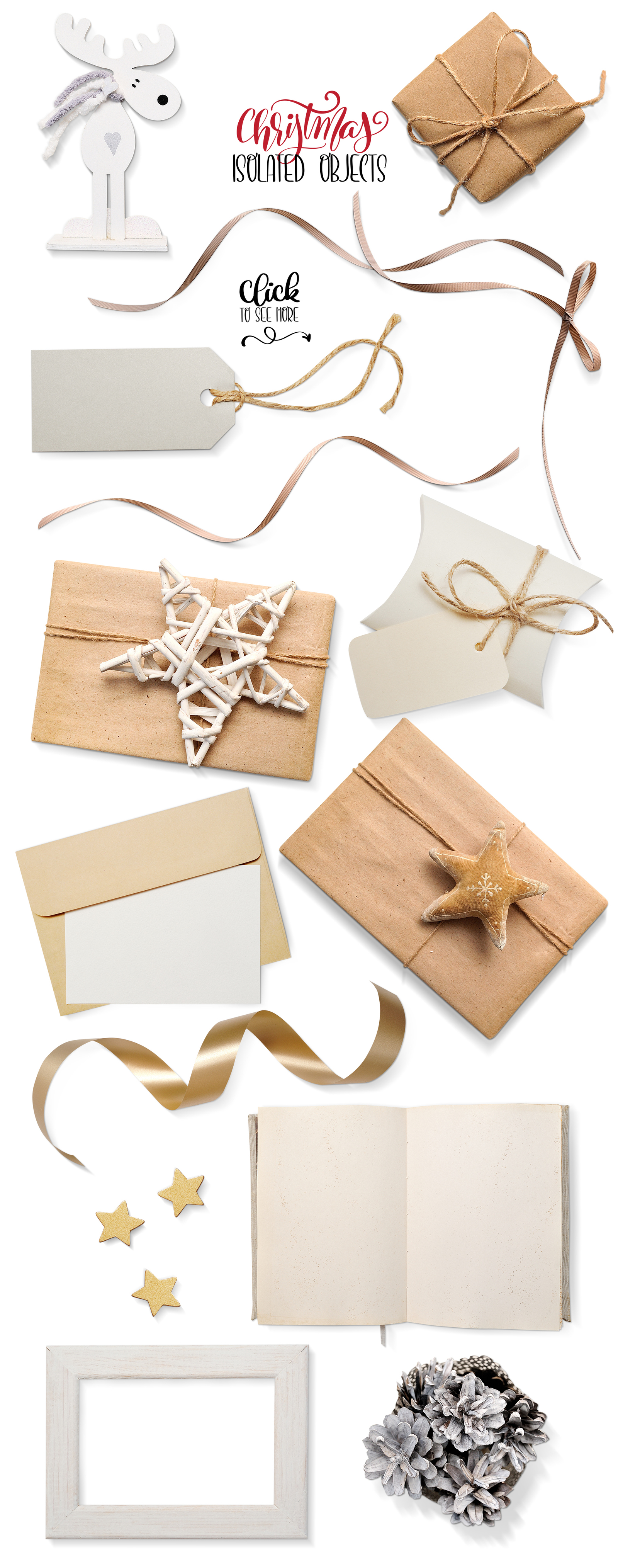 Christmas scene creator, isolated items Christmas scene creator, isolated items