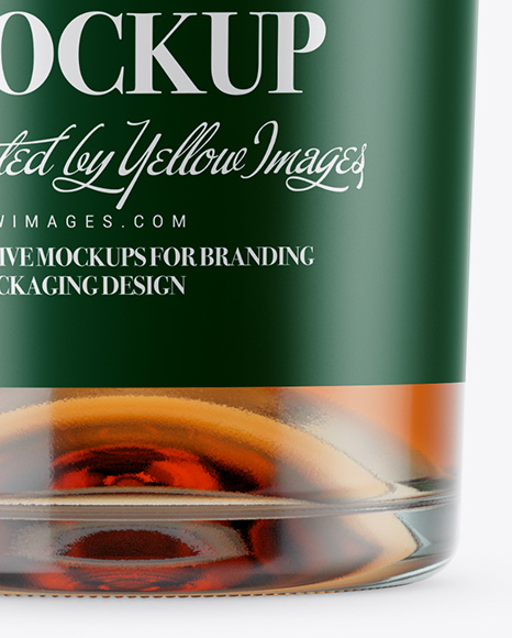 Clear Glass Whisky Bottle Mockup