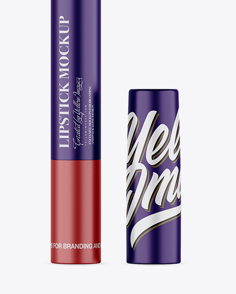 Opened Matte Lipstick Mockup